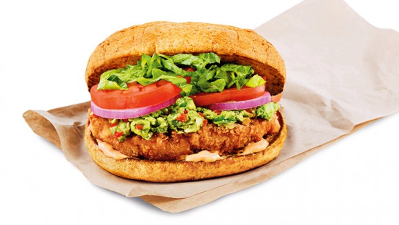 Veggie grill plant-based chicken sandwich
