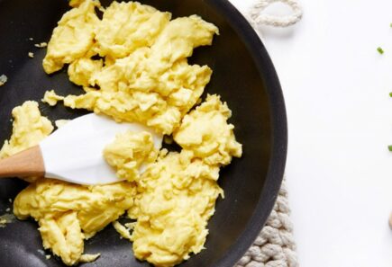 Just Egg scrambled in pan
