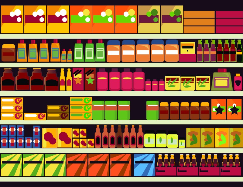 Plant-based makes kroger's top five food trends for 2019 1 Grocery store shelf