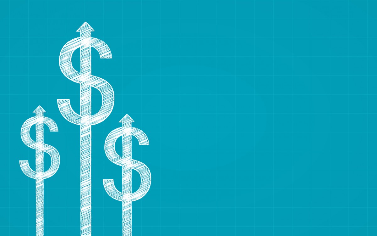 Gfideas: how to model your good food financials 1 Background with dollar signs made with up arrows
