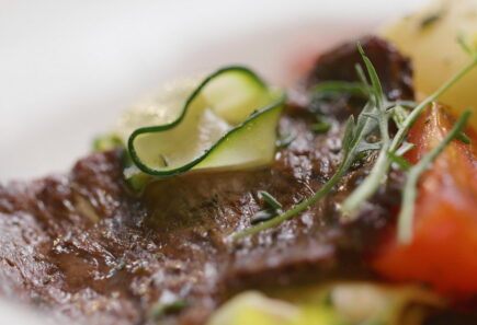 Close-up of plant-based meat