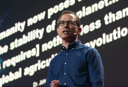GFI executive director Bruce Friedrich presenting at TED