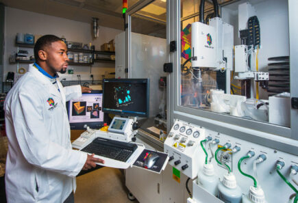 Scientist working