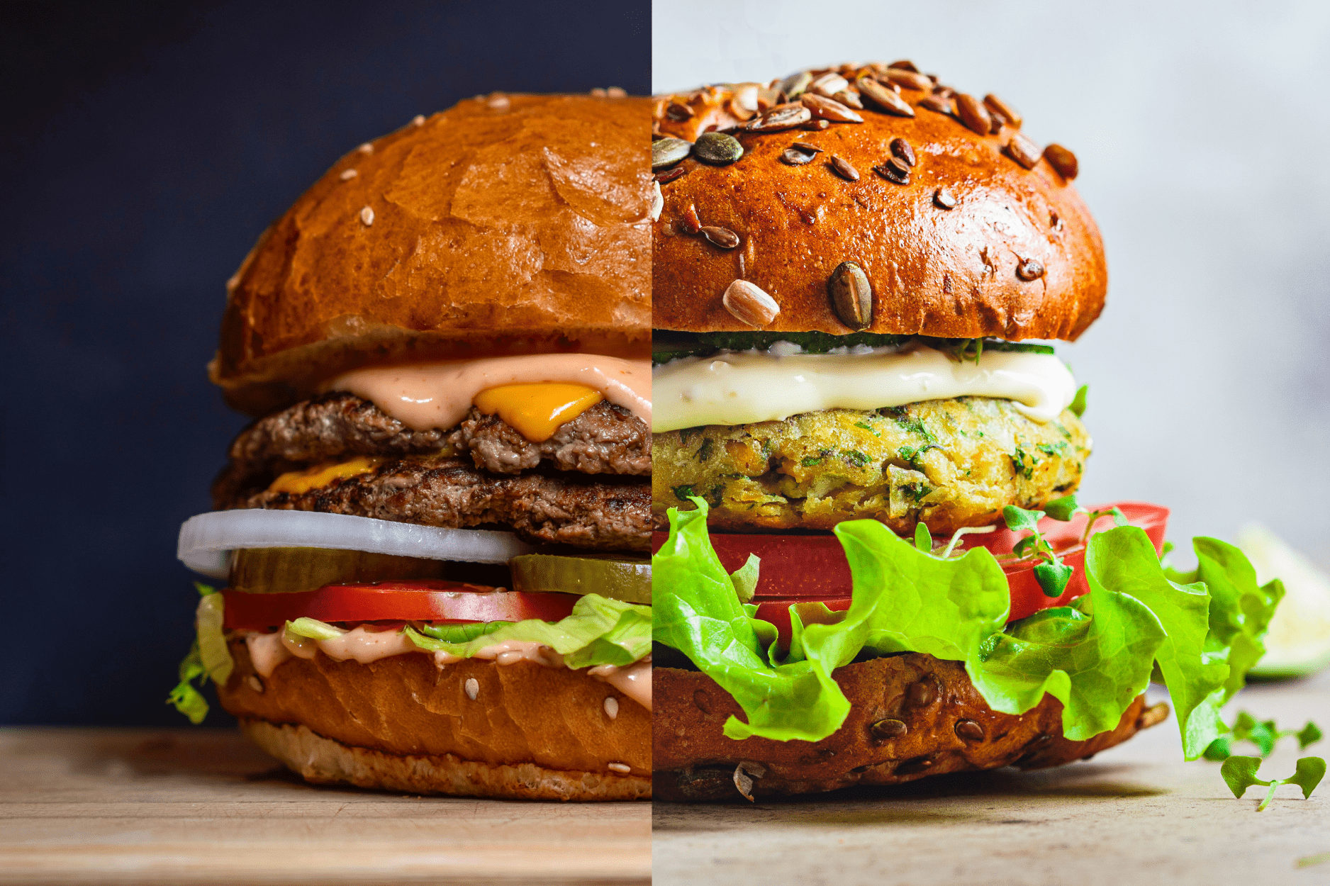 Image of a plant-based burger