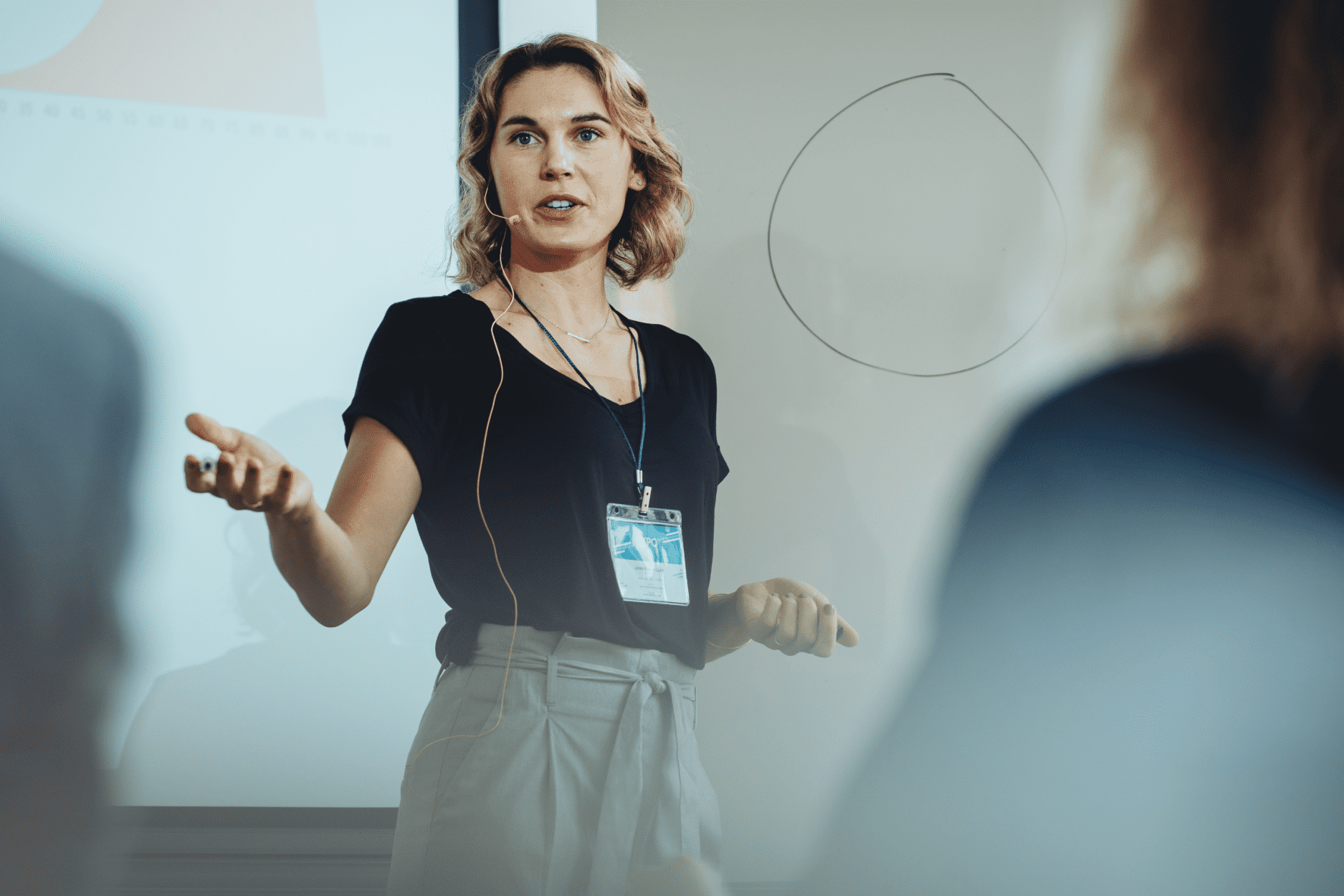Photo of person leading a meeting