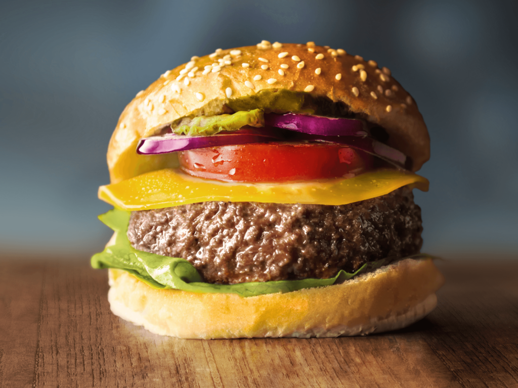 Cultivated beef burger courtesy of mosa meat