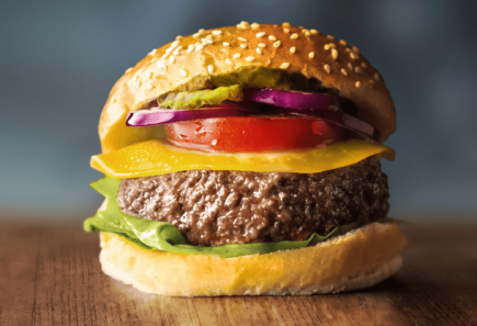 Cultivated beef burger courtesy of mosa meat