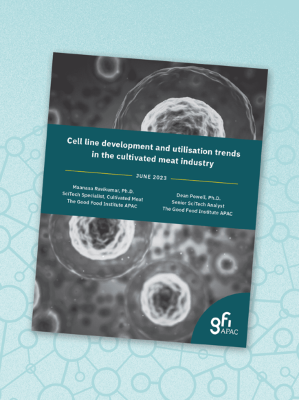 Cell line development and utilisation trends in the cultivated meat industry report cover