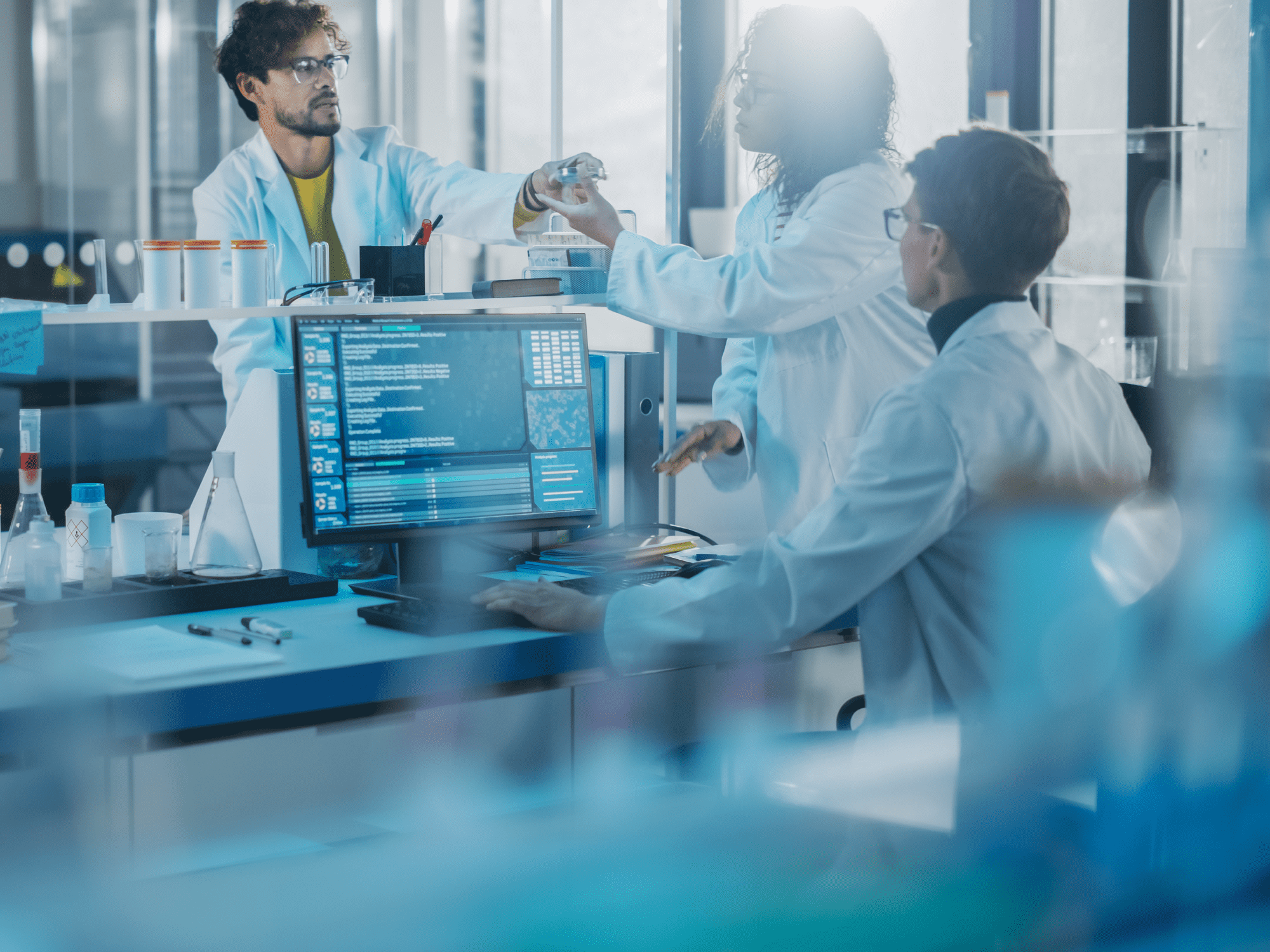 Gfi’s research grant program: 2025 rfp information session 1 Three scientists working in a lab