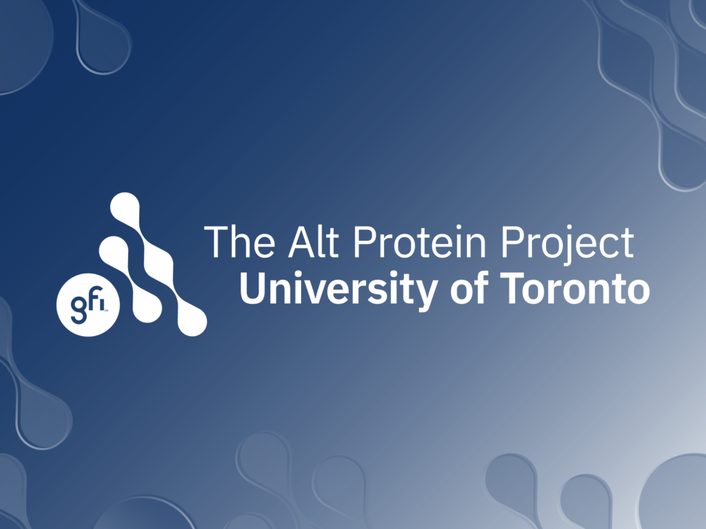 The university of toronto alt protein project on a gradient background